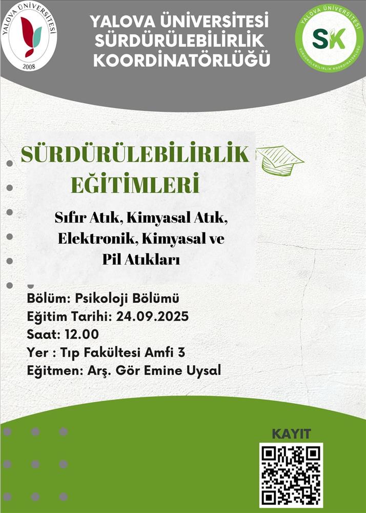 1. Sınıf Öğrencilerine Yönelik Sürdürülebilirlik Eğitimleri Gerçekleştirildi