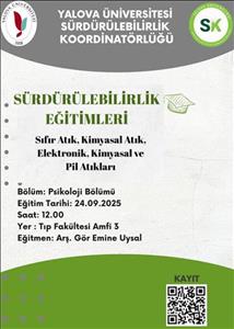 1. Sınıf Öğrencilerine Yönelik Sürdürülebilirlik Eğitimleri 