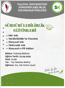 1. Sınıf Öğrencilerine Yönelik Sürdürülebilirlik Eğitimleri